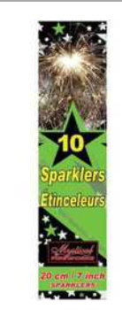 SPARKLER 7 INCH (20 cm) -10 PACK
